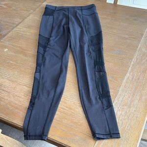 lululemon athletica Charcoal Mesh Panel Leggings